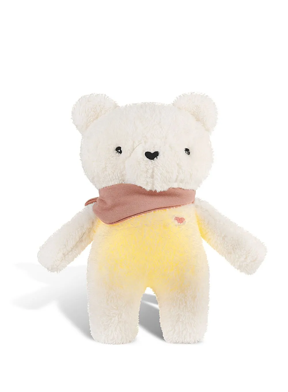 myHummy 5in1 teddy bear with a light ecru/pink scarf