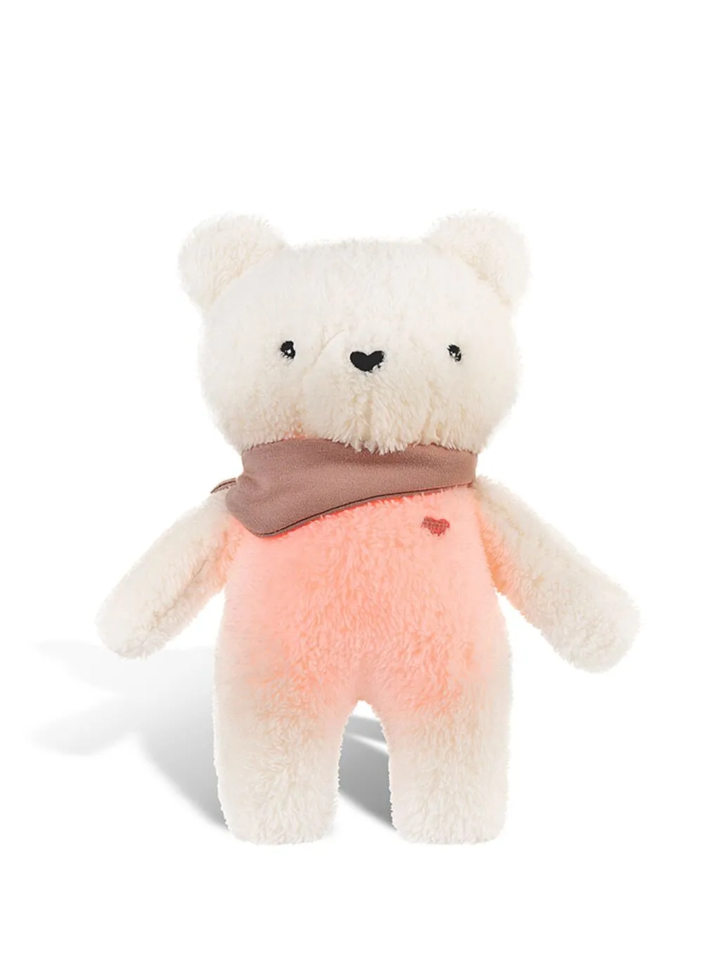 myHummy 5in1 teddy bear with a light ecru/pink scarf