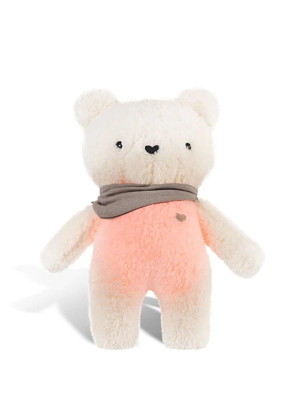 myHummy 5in1 teddy bear with light ecru/grey scarf