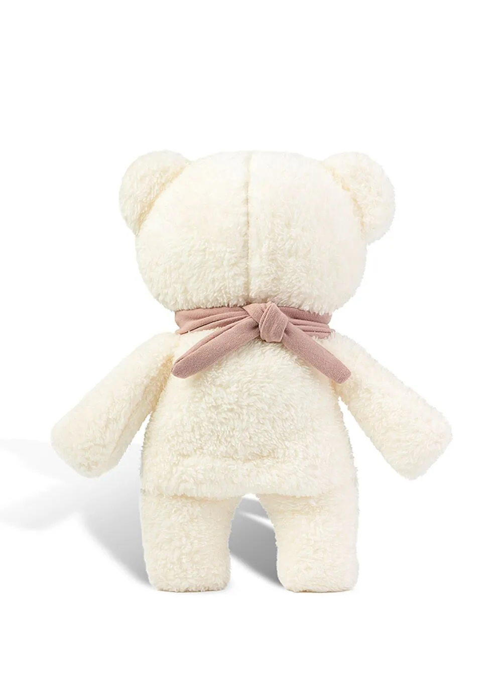 myHummy 5in1 teddy bear with a light ecru/pink scarf