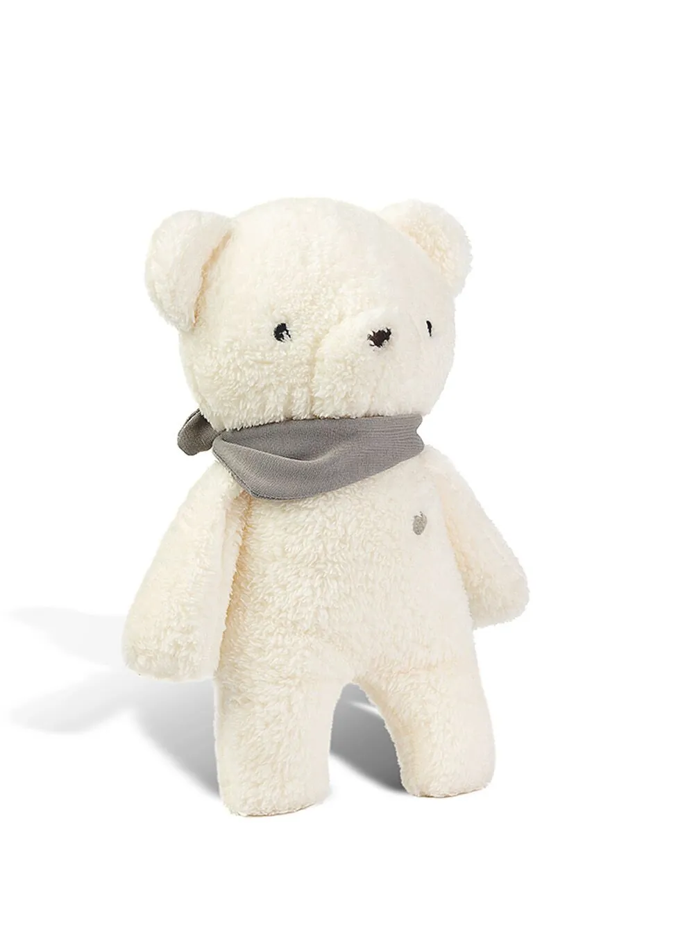 myHummy 5in1 teddy bear with light ecru/grey scarf