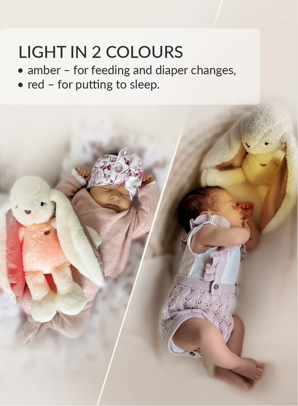 myHummy BUNNY with lamp - pink ears