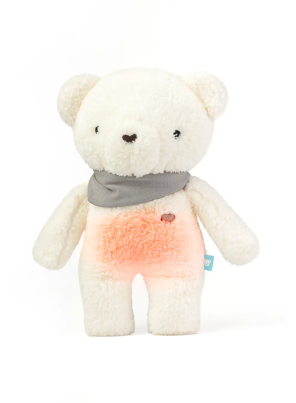 myHummy 5in1 teddy bear with light ecru/grey scarf