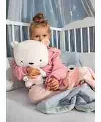 myHummy Teddy – humming pillow bear Ecru/Pink