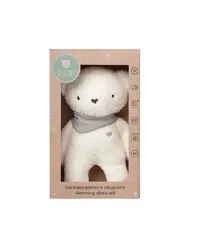 myHummy 5in1 teddy bear with light ecru/grey scarf