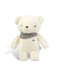 myHummy 5in1 teddy bear with light ecru/grey scarf