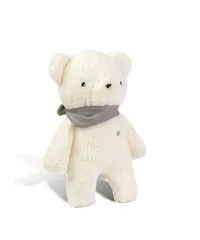 myHummy 5in1 teddy bear with light ecru/grey scarf