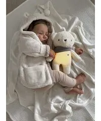 myHummy 5in1 teddy bear with light ecru/grey scarf