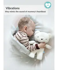 myHummy 5in1 teddy bear with light ecru/grey scarf